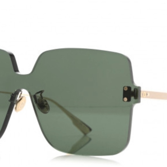 NEW Christian Dior Acetate Color Quake 1 Rimless Green with Gold Sunglasses - Picture 1 of 6